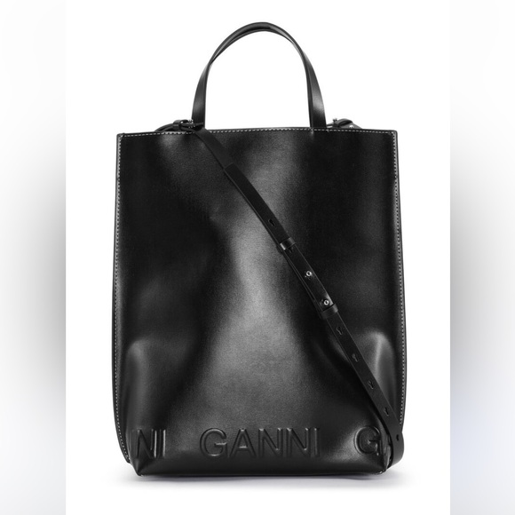 Ganni Handbags - Ganni medium leather tote bag